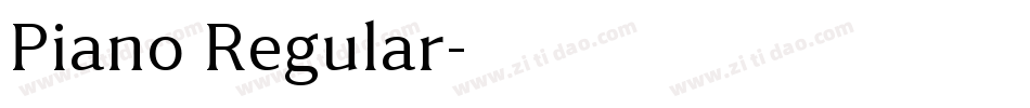 Piano Regular字体转换